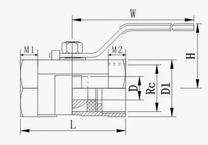1000Wog औद्योगिक 1 कंप्यूटर आंतरिक थ्रेड बॉल वाल्व मैनुअल स्टेनलेस स्टील 201/304/316 संक्षारण-प्रतिरोधी ओम उच्च तापमान - Product Image 4