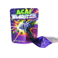 Pochette de support imprimée gravure Sacs en plastique zip-lock recyclables pour emballage alimentaire anti-odeur 1g 7g 14g 3.5g Options de sac en mylar