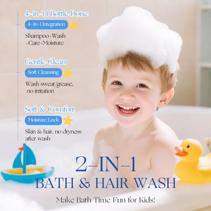 TWG RTS Hot Sale 4-in-1 Babyshampoo en -douchegel Verfrissende Babyshampoo Conditioner Zachte Reiniging Hydraterende Babyshampoo - Product Image 3