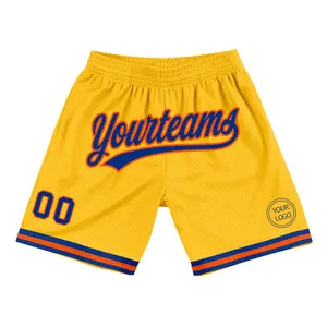 ODM Sublimation Plain Polyester Street Wear Custom Golden 5in Gym Shorts Men Shiny Shorts Set