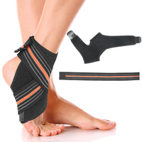 Attelle de cheville respirante en SBR pour adulte, à compression et enveloppante, pour le basketball, le football, la course à pied et le soutien sportif