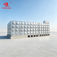 Réservoir d'eau modulaire en panneaux d'acier boulonnés de 10 000 L, réservoir de stockage rectangulaire assemblé pour le refroidissement industriel, les refroidisseurs et l'eau de circulation