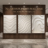 Peinture à l'huile abstraite texturée 3D de luxe faite à la main pour la décoration murale de projets hôteliers, l'hôtellerie et la conception d'art intérieur commercial