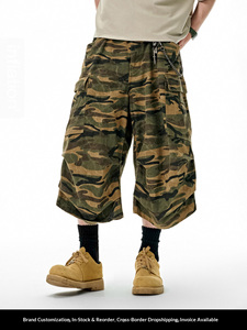 Pantalones cortos de trabajo con camuflaje de jungla, estilo casual americano, para primavera y verano 2026, nueva marca de moda. - Product Image 3
