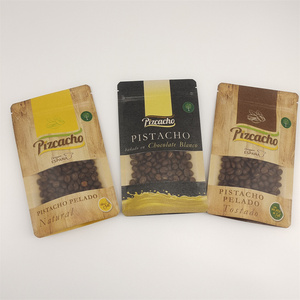 Tùy chỉnh mờ rõ ràng cửa sổ thủ công khóa zip đáy phẳng đứng lên túi/bao bì thực phẩm Cà Phê/Túi giấy Kraft - Product Image 3