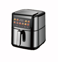 Friteuse à air numérique à double cuve avec grand écran couleur et fenêtre de visualisation, capacités 2.5L, 5.0L, 6.0L, 8L, 9L, 10L, 11L, 12L