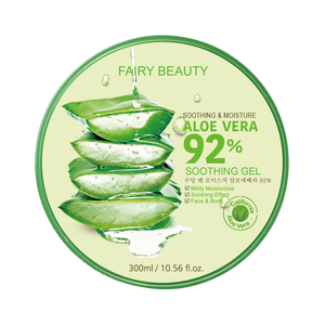 Gel calmante para quemaduras solares y humedad, gel de aloe vera 92% para cara y cuerpo sin residuos pegajosos, marca privada, venta al por mayor - Product Image 3