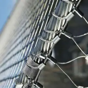 Dayanıklı paslanmaz çelik hayvanat bahçesi tel örgüsü tel halat güvenlik ağı tel halat örgü