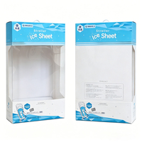 Boîte cadeau rigide en carton ivoire écologique sur mesure avec fenêtre transparente en PVC, laminage mat, forme personnalisée et marquage à chaud