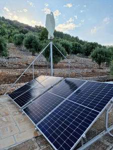 Generator turbin angin kecil 5kW, Generator Eolienne Verticale dan Panel surya 5kW gratis sistem pembangkit listrik energi untuk rumah - Product Image 3