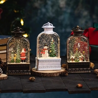 Décorations de Noël : Lampe à vent, Veilleuse, Ornements de bureau Père Noël, Résine lumineuse à injection d'eau 2,0 kg, Cadeau Cross Limit