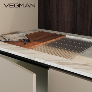 Armadi da <span class=keywords><strong>cucina</strong></span> con finitura in melamina opaco di lusso moderno per la casa e la <span class=keywords><strong>cucina</strong></span> in stile appartamento individuali - Product Image 6