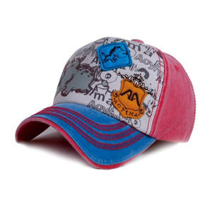 قبعة رياضية بتصميم شعار مخصص مطرزة 5 ألواح قماش مثبت مغسول مطبوع - Product Image 3