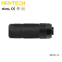 MARVTECH 7/8 ''Boîtier en plastique nylon étanche femelle 5 broches Connecteur de câble filaire avec écrou en fonte d'aluminium pour l'alimentation