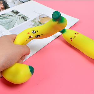 Nouveau jouet anti-stress mignon et original en TPR, simulation de banane, avec rembourrage Lala Pad Lassa, pour la décompression - Product Image 5