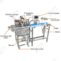 Machine à enrobe de chocolat de table MY Henan pour petits beignets avec refroidisseur