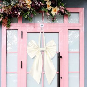 Nouvelle Arrivée : Pendentif Nœud en Polyester Blanc de Luxe, Design Forme Solide, pour Porte d'Entrée, Mur, Scène de Festival, Mariage, Noël, Multi-Styles - Product Image 1