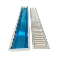 Nouveau luminaire encastré carré à persiennes 1x36w 1x40w Réflecteur Grille en aluminium Éclairage 4 pieds 5 pieds 1200mm Luminaire encastré