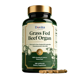Produit de santé : Capsules d'organes de bœuf nourri à l'herbe pour le soutien rénal, capsules de gélatine, OEM, non-OGM, 180 unités, formule personnalisée - Product Image 3