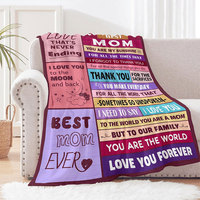 Cadeaux d'anniversaire pour maman de la part de sa fille ou son fils, couverture pour la fête des mères, cadeaux pour maman pour la Saint-Valentin, Noël, couverture en flanelle douce 60"x50"