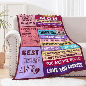 Cadeaux d'anniversaire pour maman de la part de sa fille ou son fils, couverture pour la fête des mères, cadeaux pour maman pour la Saint-Valentin, Noël, couverture en flanelle douce 60"x50" - Product Image 3