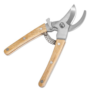 Lu Ban's Work Bypass Pruning Shears Stainless Steel Wood Handle 20-30 Mm For Thick Branches Outdoor Gardening - Product Image 1