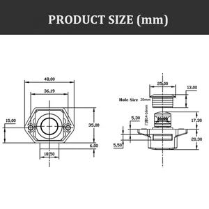 Loquet à bouton-poussoir carré miniature pour meubles de <span class=keywords><strong>caravane</strong></span>, camping-car, tiroir, armoire, serrure sans clé - Product Image 2