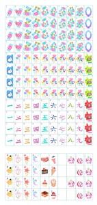 Juego de Fichas de Mahjong Americano, 160 Piezas, con Diseño de Dulces, OMHJGO Pastel Dreams, Fichas de Mahjong para Fiestas de Niñas - Product Image 2