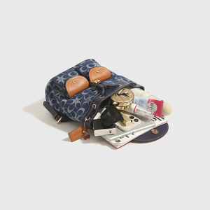 <span class=keywords><strong>Zaini</strong></span> Essenziali per Studentesse, Zaino in Denim da Donna per Esterni, Borsa a Tracolla da Viaggio Cool, Zaino di Lusso Elegante e di Design - Product Image 5