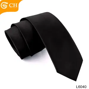 Ties Men 6cm Various Designs 100% Polyester 6CM Classical Black Mens Ties Slim For Wholesale