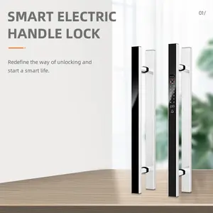 VIANS APP 600mm Double Keyless Entry Auto Door Lock Fingerprint Control Home Apartment Smart Electric Lock Handle