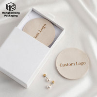 HKSLW Vente en gros de pochettes rondes pour bijoux avec logo personnalisé 7x7 cm, multicolores, pour perles en vrac, accessoires, colliers, pochette à bijoux