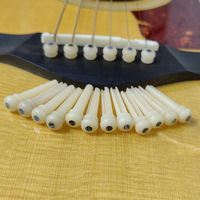 Peg Tuning Gitar Akustik dari Tulang Sapi, Inlay Cangkang Abalone Alami Tanpa Pemutih, Saddle Block, Aksesoris Gitar, Pin Saddle, Senar