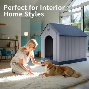 Nichoir <span class=keywords><strong>pour</strong></span> chien d'extérieur de 38 pouces, compatible avec les chiens de petite à grande taille, montage facile, robuste, en bois, <span class=keywords><strong>pour</strong></span> l'extérieur - Product Image 2