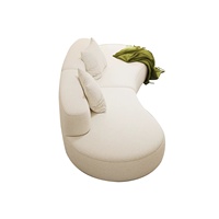 Canapé modulable contemporain 2 places en mousse compressée, confortable, avec chaise longue et coussins décoratifs pour petits espaces - Vente en gros