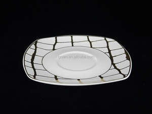 <span class=keywords><strong>Arcopal</strong></span>, plato de cerámica redondo de 14 pulgadas, cargador de porcelana acentuada dorada para ensalada, postre o cena, juego de utensilios de cocina para el hogar - Product Image 5