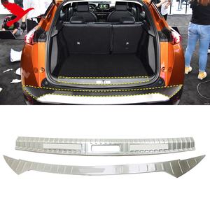 Accessori Per auto Posteriore Boot Tronco Interno e Esterno Del Respingente Della Protezione Della Protezione Del Davanzale Della Piastra di Copertura 2PCS Per <span class=keywords><strong>Peugeot</strong></span> 2008 <span class=keywords><strong>2020</strong></span> - Product Image 4