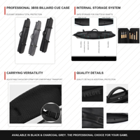 Étui de Luxe en Cuir PU pour Queue de Billard 4x5, Sac Étanche pour Queue de Billard avec Sangle de Transport pour Hommes, Vente en Gros Direct Usine, Personnalisation OEM