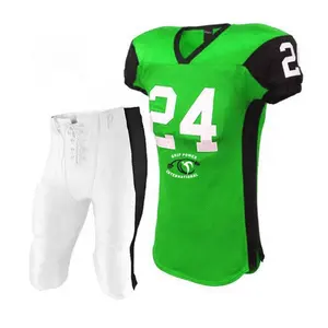Tapered fitted jersey that is 100% Nylon 2-way Stretch Tricot Mesh American Football Uniforms