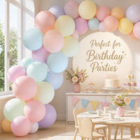 Decoración de fiesta al por mayor, globos de látex de helio de 10 pulgadas en colores pastel macaron para cumpleaños, bodas, aniversarios.
