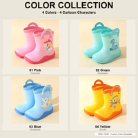 Bottes de pluie pour enfants en PVC avec logo personnalisé, antidérapantes, arc-en-ciel, avec poignée de transport, bottes de pluie pour enfants, bottes Wellington pour tout-petits