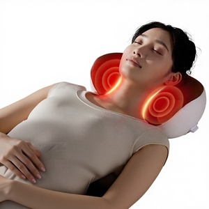 Almohada de Masaje Cervical de Gran Marca, con Control Remoto Inalámbrico, Recargable, Color Azul Marino, Masajeador de Hombros y Cuello - Product Image 1