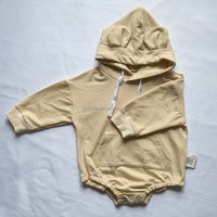 Combinaison de luxe pour bébé avec poche kangourou, sweat à capuche, épaules tombantes, anti-rétrécissement, collection automne, personnalisable