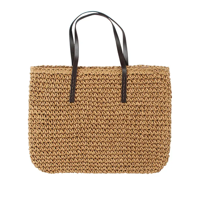 Spring 2021 New Beach Woven Straw Bag One-shoulder Woman Bag Japan and Korea Simple Leisure Vacation Travel Bag