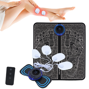 Alat pijat kaki lipat portabel, produk perawatan kesehatan pemijat kaki EMS elektrik frekuensi rendah untuk perawatan neuropatik - Product Image 1