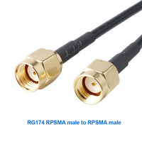 Cable Coaxial SMA macho a SMA hembra RG174 Antena de extensión de montaje en mamparo 1M con Cable coaxial RF para equipo SDR