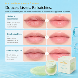 Private Label Custom Formula Natural Lip Care Hydrating Smooth Refreshing Comfort Repairing Dry Cracked Mint Cooling Lip Mask - Product Image 4