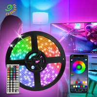 Adaptateur EU Joystar, 44 touches, télécommande RGB 4848, kits de bande lumineuse LED intelligente avec contrôle par application pour la décoration intérieure
