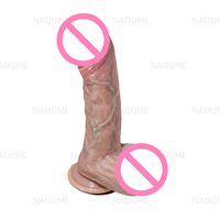 Flüssigsilikon-Dildo-Vibrator für Frauen, Künstlicher Penisförmiger Sexspielzeug mit Teleskopfunktion, Heizung und Kabelloser Fernbedienung