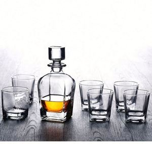 Ensemble de carafe et verres à whisky de grande taille, style américain, en cristal transparent sans plomb, qualité alimentaire, vente en gros - Product Image 3